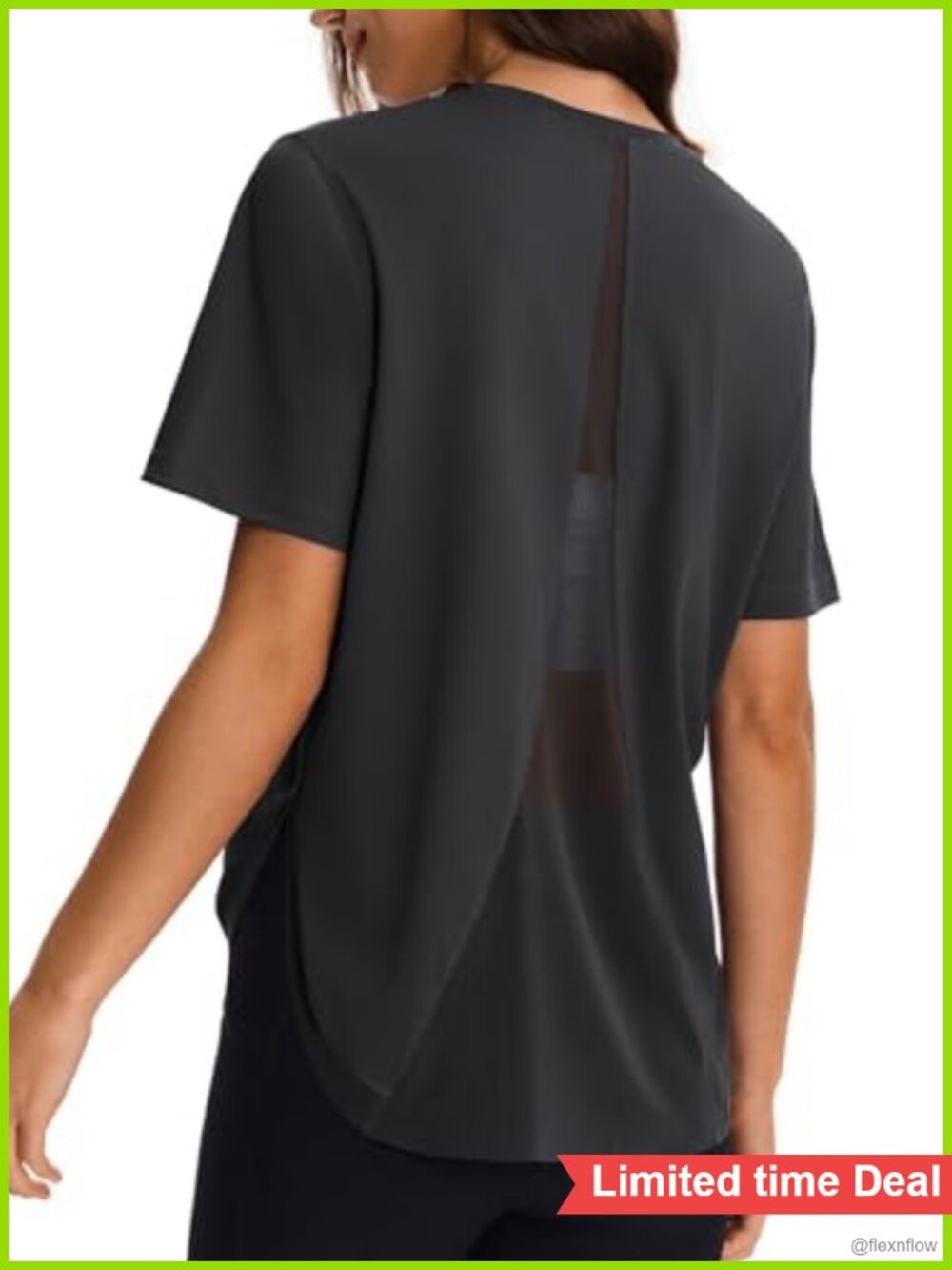 Women's Cooling Dri-Fit Short Sleeve Workout Top Mesh Back Loose Fit Yoga Shirt